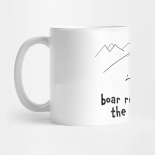 boar rushes down the mountain Mug